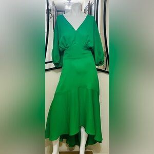 Ashley Stewart Vibrant Green High Low Dress